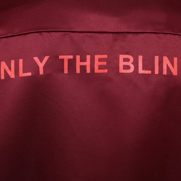 ONLY THE BLIND • Signature Satin Wine Bomber Jacket Coat - Picture 5 of 7